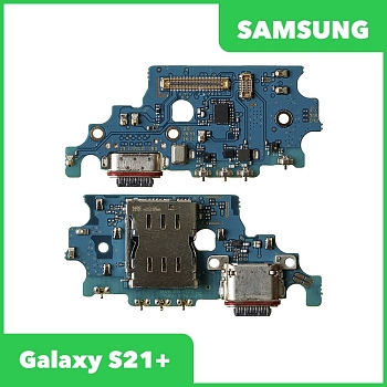 Разъем зарядки для телефона Samsung Galaxy S21+ SM-G996, разъем SIM и микрофон